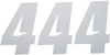 D'Cor Visuals Slash Number Plate - #4 - White - 7" 45-32-4