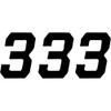 D'Cor Visuals Race Number Plate - #3 - Black - 4" 45-33-3