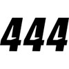 D'Cor Visuals Slash Number Plate - #4 - Black - 6" 45-29-4