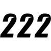 D'Cor Visuals Slash Number Plate - #2 - Black - 6" 45-29-2