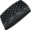 Zan Headgear Sportflex Headband - Black Paisley Hbl101