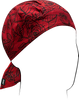 Zan Headgear Flydanna® Head Wrap - Black And Red Roses Z311