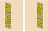 Flu Designs Inc. Upper Fork Decal - Showa - Yellow/Black 01013