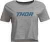 Women'S Corp Crop T-Shirt - Heather Gray - Small