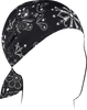 Zan Headgear Flydanna Micro-Mesh Polyester Headwrap - Black Paisley Zm001
