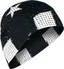 Zan Headgear Sportflex Beanie - Black & White Flag Whll091