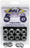 Bolt Flange Lug Nut - Locking - Silver - 8-Pack 2005-Lug.S