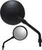 Parts Unlimited Mirror - Side View - Round - Black