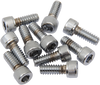 Drag Specialties Bolts - Socket-Head - Replacement - Knurled/Coarse Thread - #10-24 X 3/8" - 10 Pack