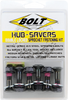 Bolt Fastener Kit - Hub-Savers/Sprocket - Double Locked - Black - 6 Pack 2008-Hs.B