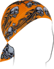 Zan Headgear Flydanna Sportflex - Orange Tribal Skull Zl669