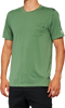 100% Mission Athletic T-Shirt - Olive - Medium 20014-00016