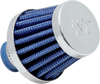 K & N Rubber Base Crankcase Vent Filter - Blue - 3/8" Id 62-1600Bl