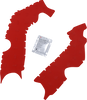 Athena Frame Pads - Crf - Red M7349R