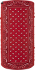 Zan Headgear Motley Tube Fleece Lined Tube - Red Paisley Tf106