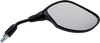 Parts Unlimited Mirror - Side View - Oval - Black - Right