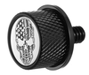Figurati Designs Seat Mounting Knob - Black - Skull - Contrast Cut Fd27-Seat Kn-Bk
