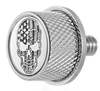 Figurati Designs Seat Mounting Knob - Stainless Steel - Skull - Contrast Cut Fd27-Seat Kn-Ss
