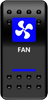 Moose Utility Rocker Switch - Fan - Blue Fan-Pwr