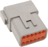 Namz Deutsch Receptacle - 12 Pin - Gray Dr-12G