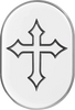 Figurati Designs Antenna Cover - Left Rear Fender - Cross - Chrome Fd41-Ac-Ss-Lt