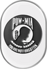 Figurati Designs Antenna Cover - Left Rear Fender - Pow-Mia - Chrome Fd50-Ac-Ss-Lt
