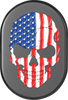 Figurati Designs Antenna Cover - Left Rear Fender - American Flag Skull - Black Fd25-Ac-Blk-Lt
