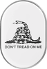 Figurati Designs Antenna Cover - Left Rear Fender - Don'T Tread On Me - Chrome Fd40-Ac-Ss-Lt