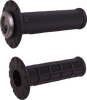 Universal Lock-On Half Waffle Grips - Black/Black H21Uhwb