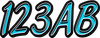 Hardline Sticker Kit 400 - Cyan/Black Cybkg400
