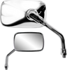 Parts Unlimited Mirror - Mini - Side View - Rectangle - Chrome - M10X1.25 - Each