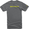 Linear Wordmark T-Shirt - Charcoal/Fluorescent Yellow - Medium 1212-720201852M