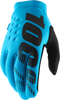 100% Brisker Gloves - Turquoise - Medium 10003-00036