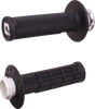 Micro-X Half-Waffle V2 Lock-On Grips - Black/Silver H36Mxb