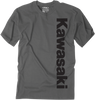 Factory Effex Kawasaki Vertical T-Shirt - Charcoal Gray - Medium 24-87102