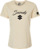 Factory Effex Women'S Suzuki Script T-Shirt - Heather Cream - Large 27-87444