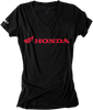 Factory Effex Women'S Honda V-Neck T-Shirt - Black - Large 16-88344