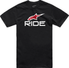 Ride 4.0 T-Shirt - Black/White/Red - Medium 1214-73112-123-M