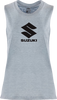 Factory Effex Women'S Suzuki Idol Muscle Tank Top - Light Heather Blue - Medium 27-87452