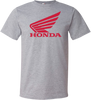 Honda Apparel Honda Wing T-Shirt - Heather Gray - Medium Np21S-M1820-M
