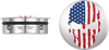 Figurati Designs Swing Arm Covers - Red/White/Blue Flag Skull Fd24-Afskull-Ss