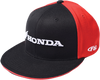 Factory Effex Honda Horizontal Flexfit Hat - Black/Red - Large/Xl 15-88342