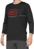 100% Airmatic 3/4 Sleeve Jersey - Black/Red - Xl 40018-00008
