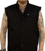 Lethal Threat Freedom Ain'T Free Printed Sleeveless Button Down Shirt - Black - Large Co60195L