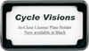 Cycle Visions Beveled License Plate Frame - Black Cv-4615B