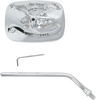 Mirror - "Ride Free" - Side View - Rectangle - M10 X 1.25 (Left Hand) - Chrome - Right 20-31756A