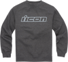 Icon Icon Slant Crewneck Sweatshirt - Charcoal - Small
