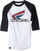 Factory Effex Vintage Honda Baseball T-Shirt - White/Black - Medium 17-87332