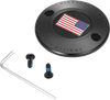 Figurati Designs Timing Cover - 2 Hole - American Flag - Reversed - Black Fd21R-Tc-2H-Blk
