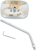 Mirror - "Ride Free" - Side View - Rectangle - M10 X 1.25 - Gold/Chrome - Left 20-31758A